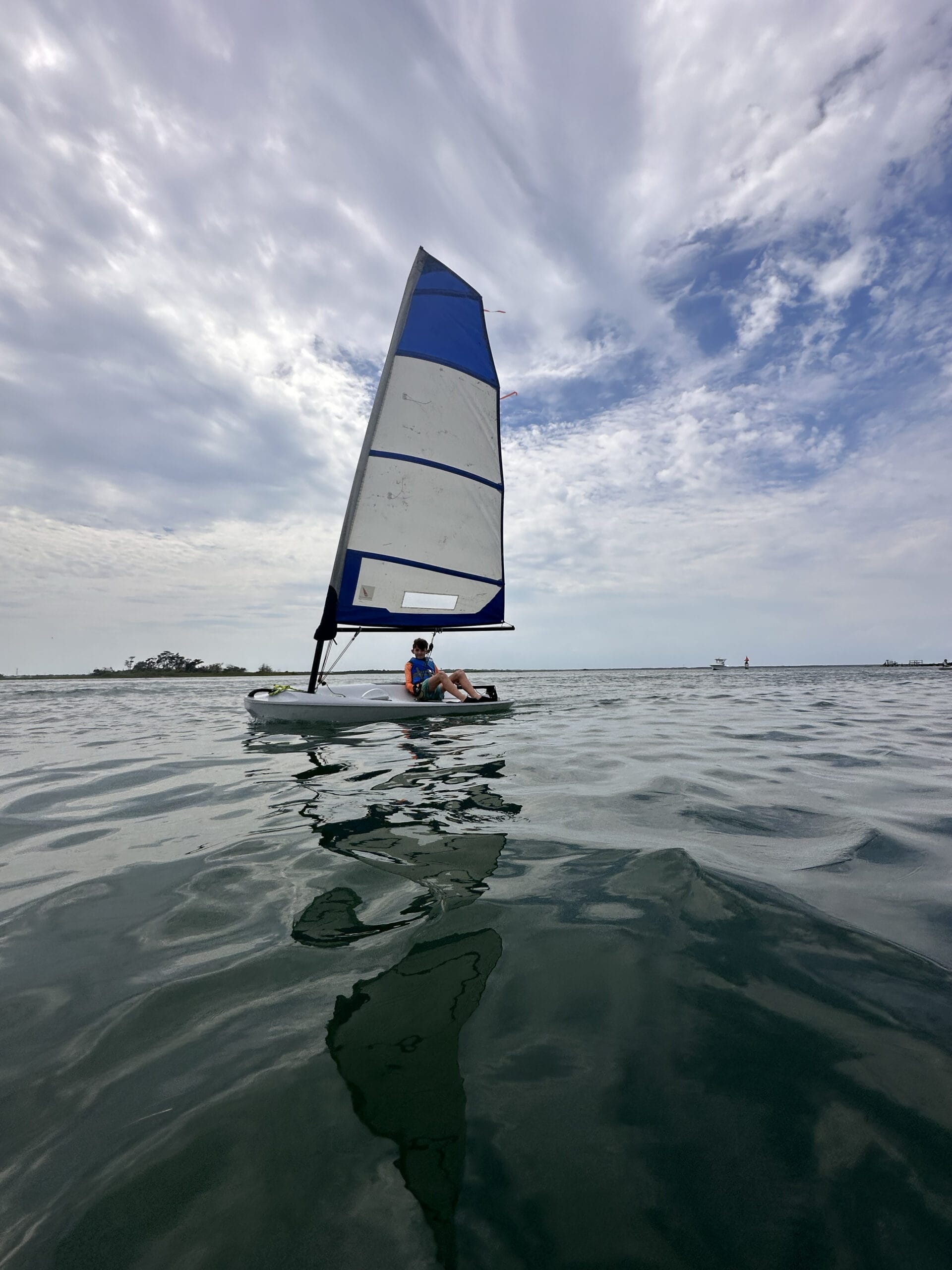 Junior sailors learning on the water